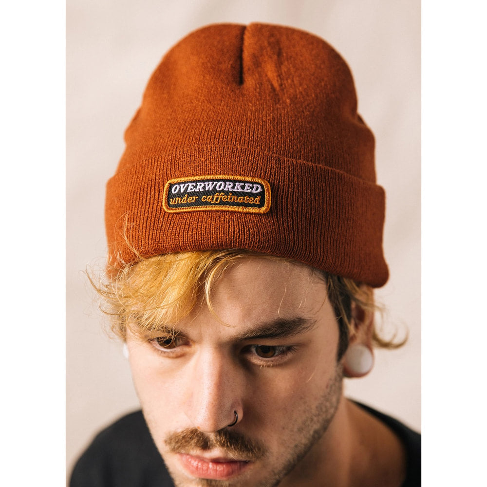 OVERWORKED under caffeinated cool beanies - Unisex - by Pyknic
