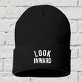 BLACK Look Inward Unisex Beanie - LL