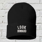 BLACK Look Inward Unisex Beanie - LL