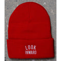 Look Inward Unisex Cuffed Beanie - RED - LL
