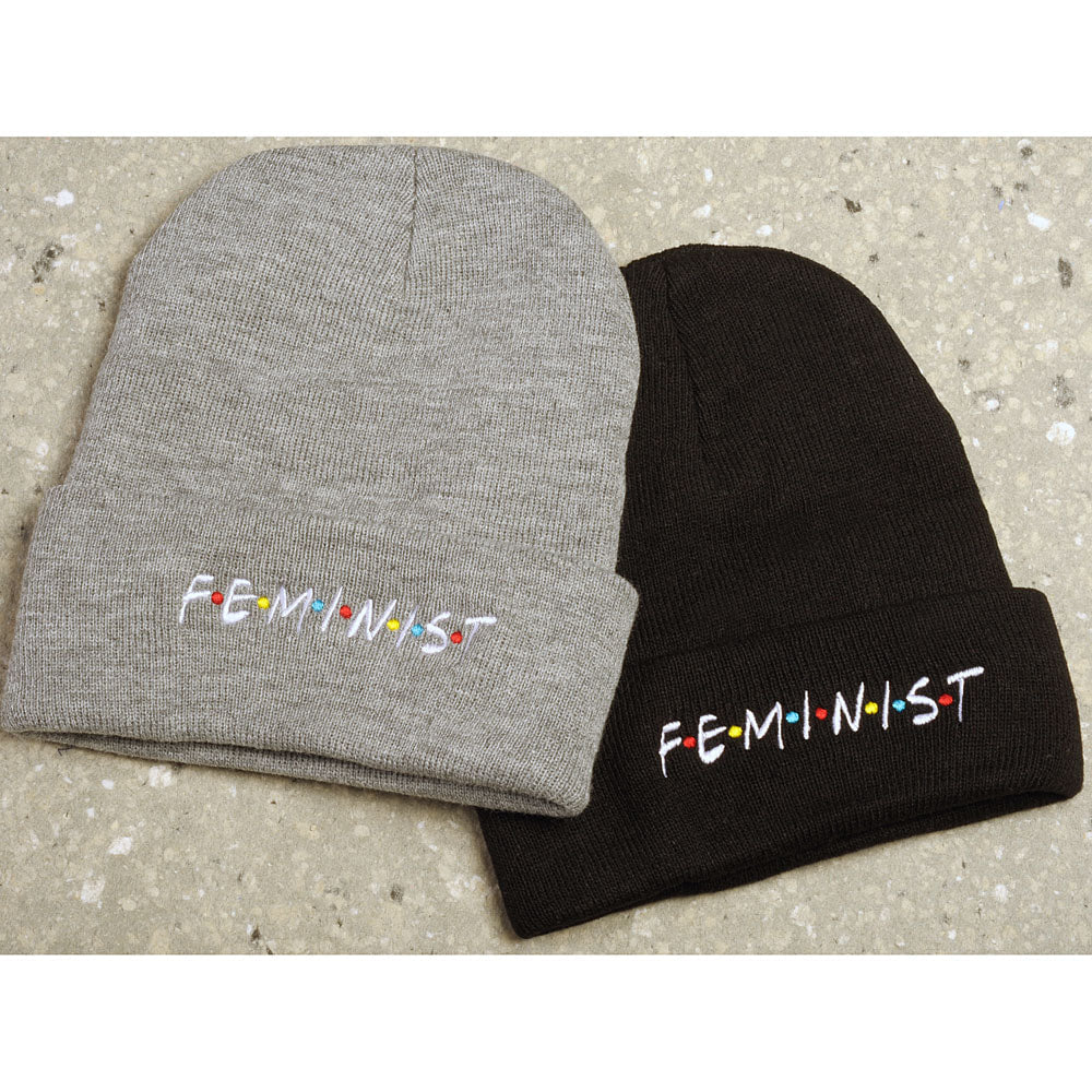 Black FEMINIST Unisex Beanie - LL