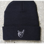 NAVY  Rock On Hands Unisex Beanie - LL