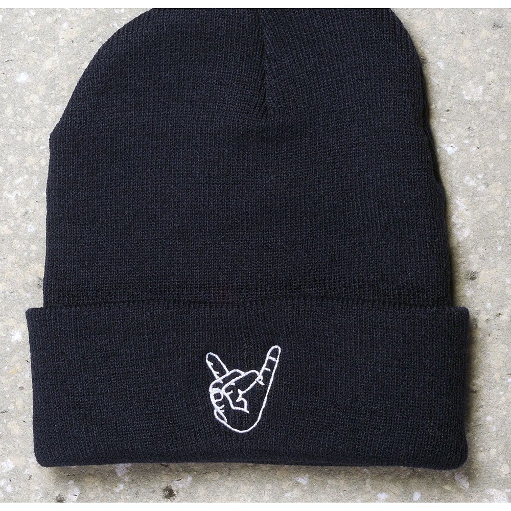 NAVY  Rock On Hands Unisex Beanie - LL