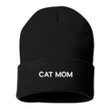 BLACK Cat Mom Unisex Beanie - LL