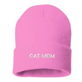 Cat Mom Unisex Beanie - Light Pink - LL