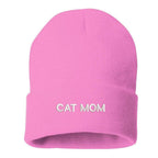 Cat Mom Unisex Beanie - Light Pink - LL