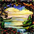 Tiffany Stained Glass Boutique Wood Box - DD