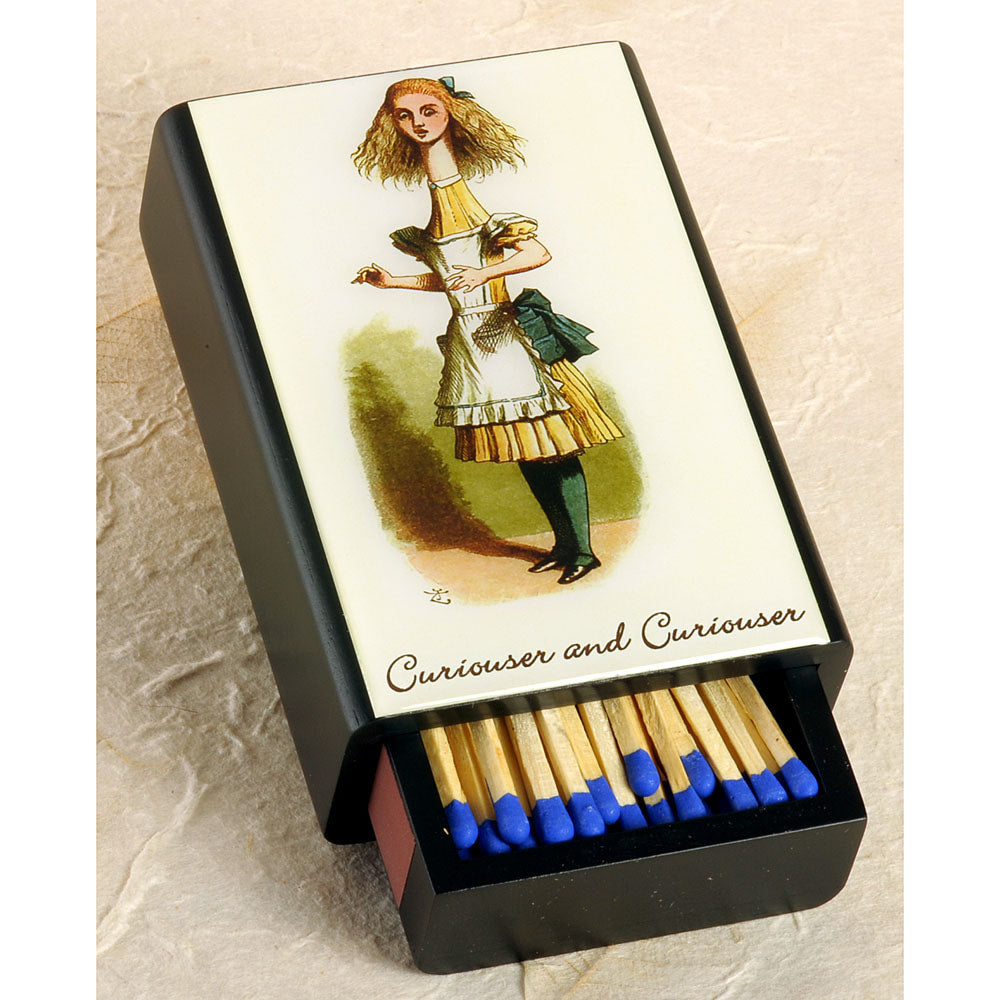 Curiouser 4" Wooden Slide Match Box - DD