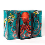 Blue Q Shopping Bag Shoulder Tote  - Octopus - Eco  - Pocket, Zipper, folding