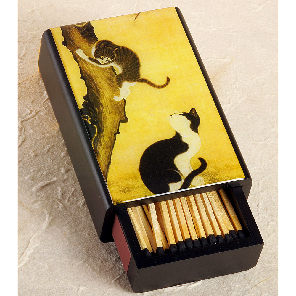 Two Cats 4" Wooden Slide Match Box - DD