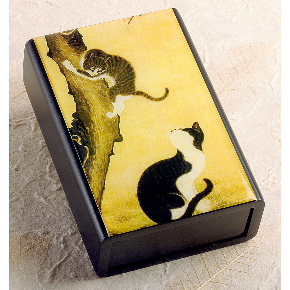 Two Cats 4" Wooden Slide Match Box - DD
