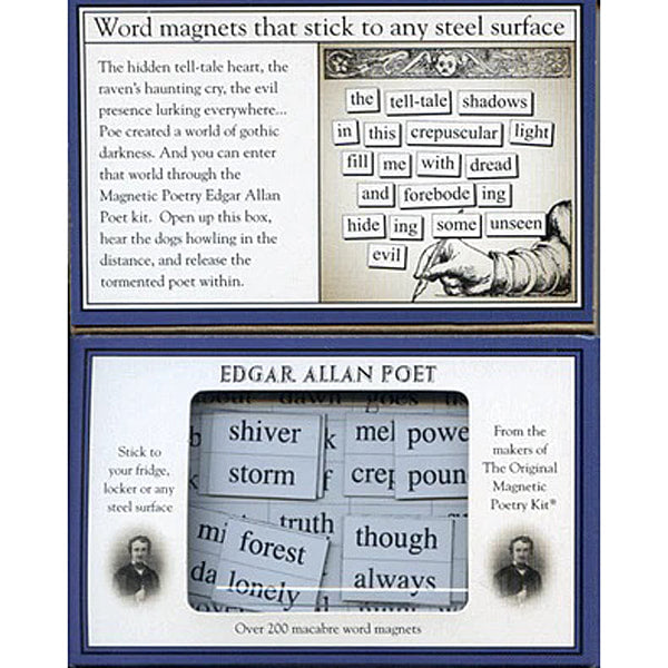 Edgar Allen Poet Magnetic Poetry kit