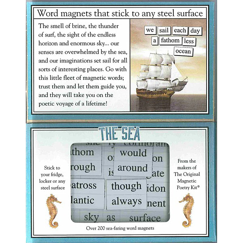 The Sea Magnetic Poetry kit
