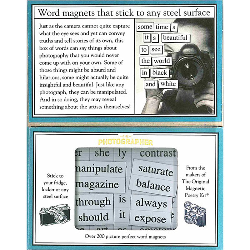 Photographer Magnetic Poetry kit