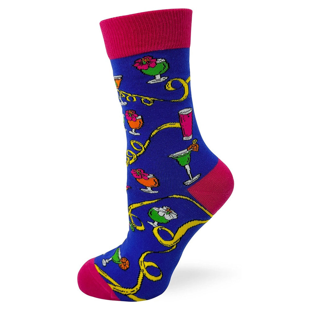 Day Drinking Women's Combed Cotton Crew Socks by FabDaz
