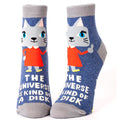 Women's Ankle Socks - The Universe is Kind of a Dick  - Blue Q
