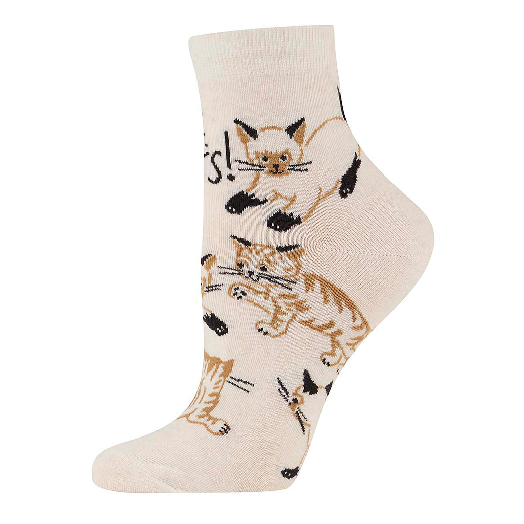 Blue Q Holy shit, CATS! Women's Ankle Socks