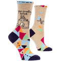 Women's Crew Socks -  You Crafty bitch  - Blue Q