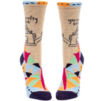 Women's Crew Socks -  You Crafty bitch  - Blue Q
