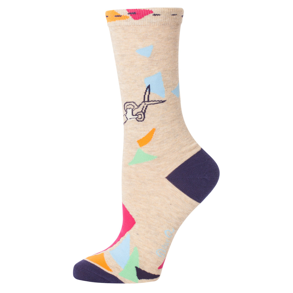 Women's Crew Socks -  You Crafty bitch  - Blue Q