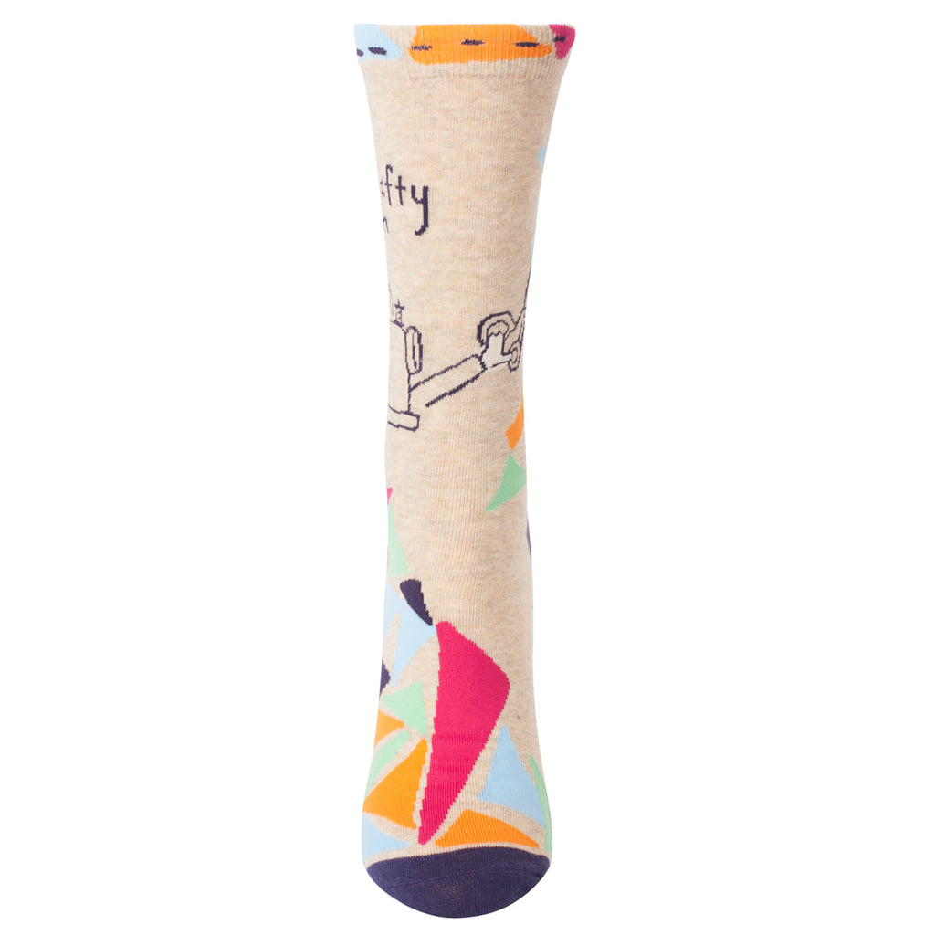 Women's Crew Socks -  You Crafty bitch  - Blue Q