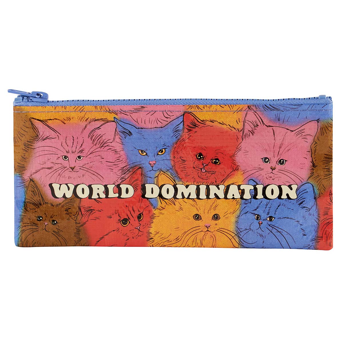 World Domination Recycled Pencil Case - Blue Q