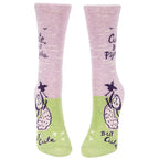 Women's Crew Socks -  Cute but Psycho  - Blue Q
