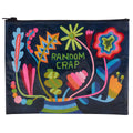 Random Crap Floral Eco, Recycled Zipper Pouch by Blue Q