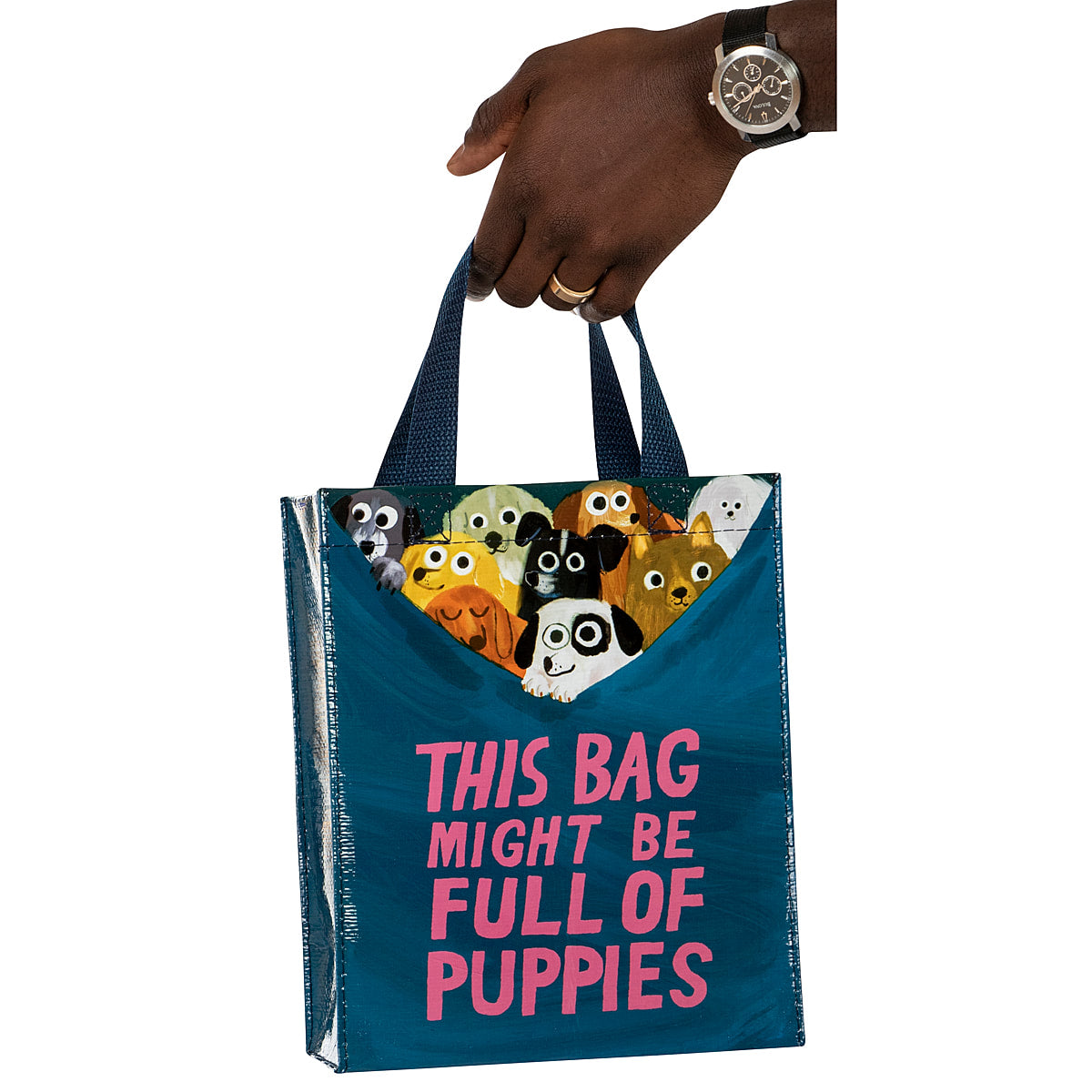 Bag Full of Puppies 10x8.5x4.5 Handy Tote by Blue Q