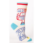 Women's Crew Socks -  This is what a feminist looks like  - Blue Q