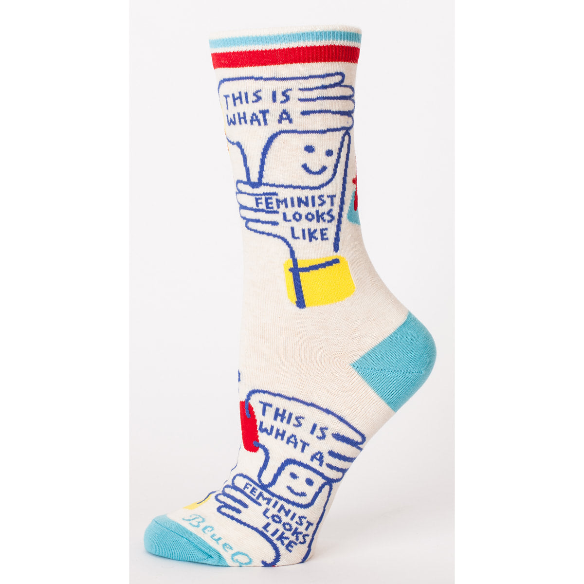 Women's Crew Socks -  This is what a feminist looks like  - Blue Q