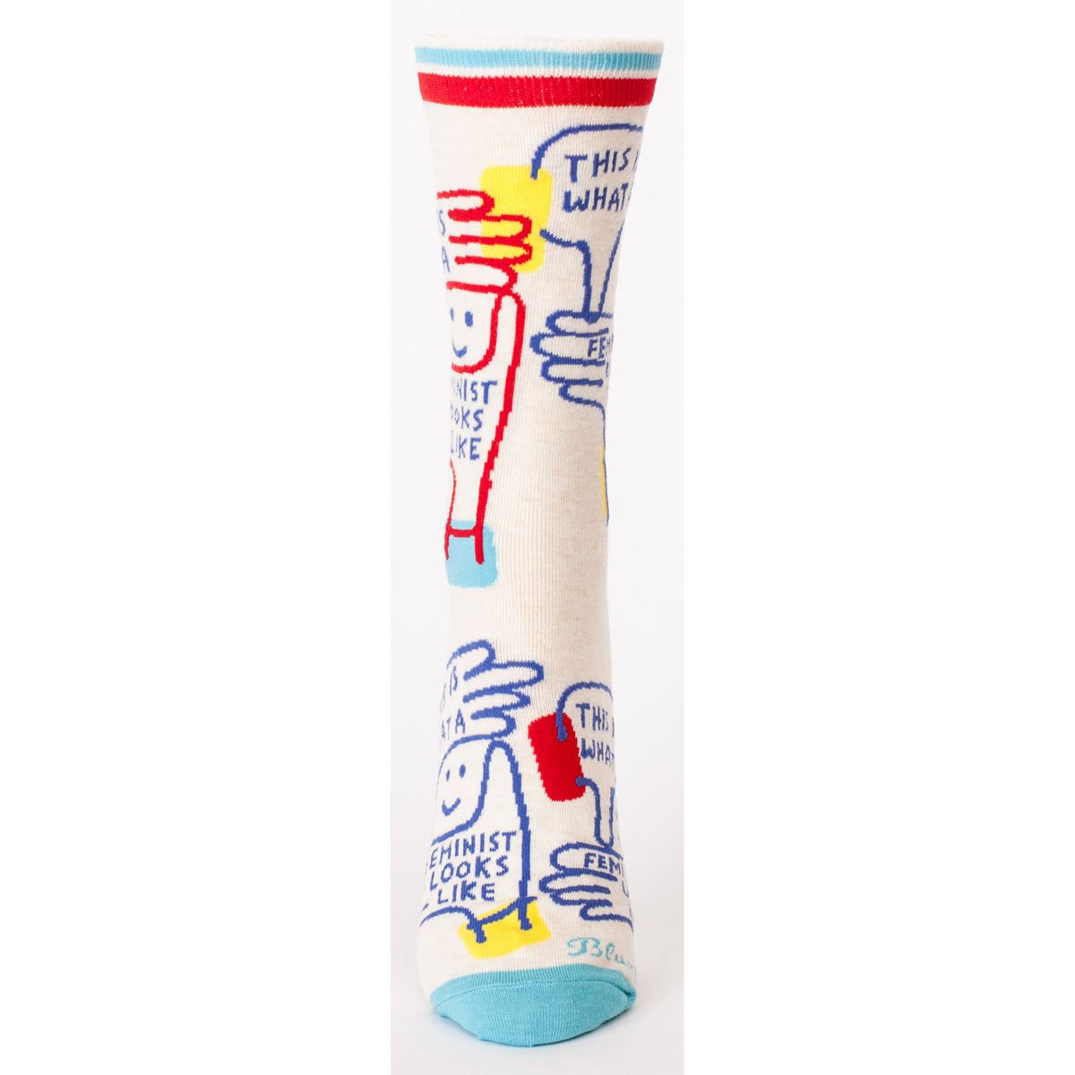 Women's Crew Socks -  This is what a feminist looks like  - Blue Q