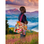 Blossoms Blue Q Shopper- Reusable Shopping Bags