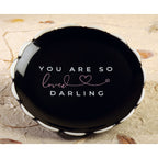 you are so loved darling - scalloped ceramic trinket dish or jewelry dish - GG