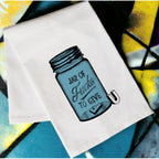 Jar of Fucks Hang Tight Cotton Towel with pull through loop - by Twisted Wares
