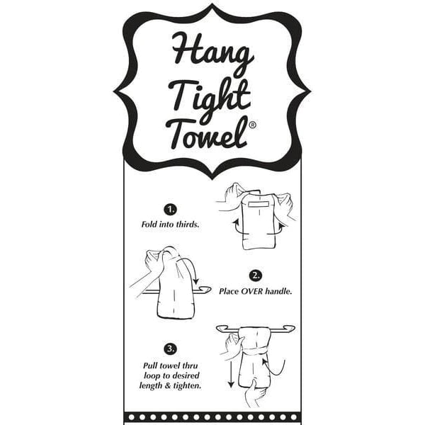 Small Glass of Wine Hang Tight Cotton Towel with pull through loop - by Twisted Wares