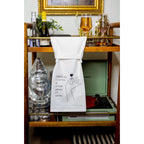 Small Glass of Wine Hang Tight Cotton Towel with pull through loop - by Twisted Wares