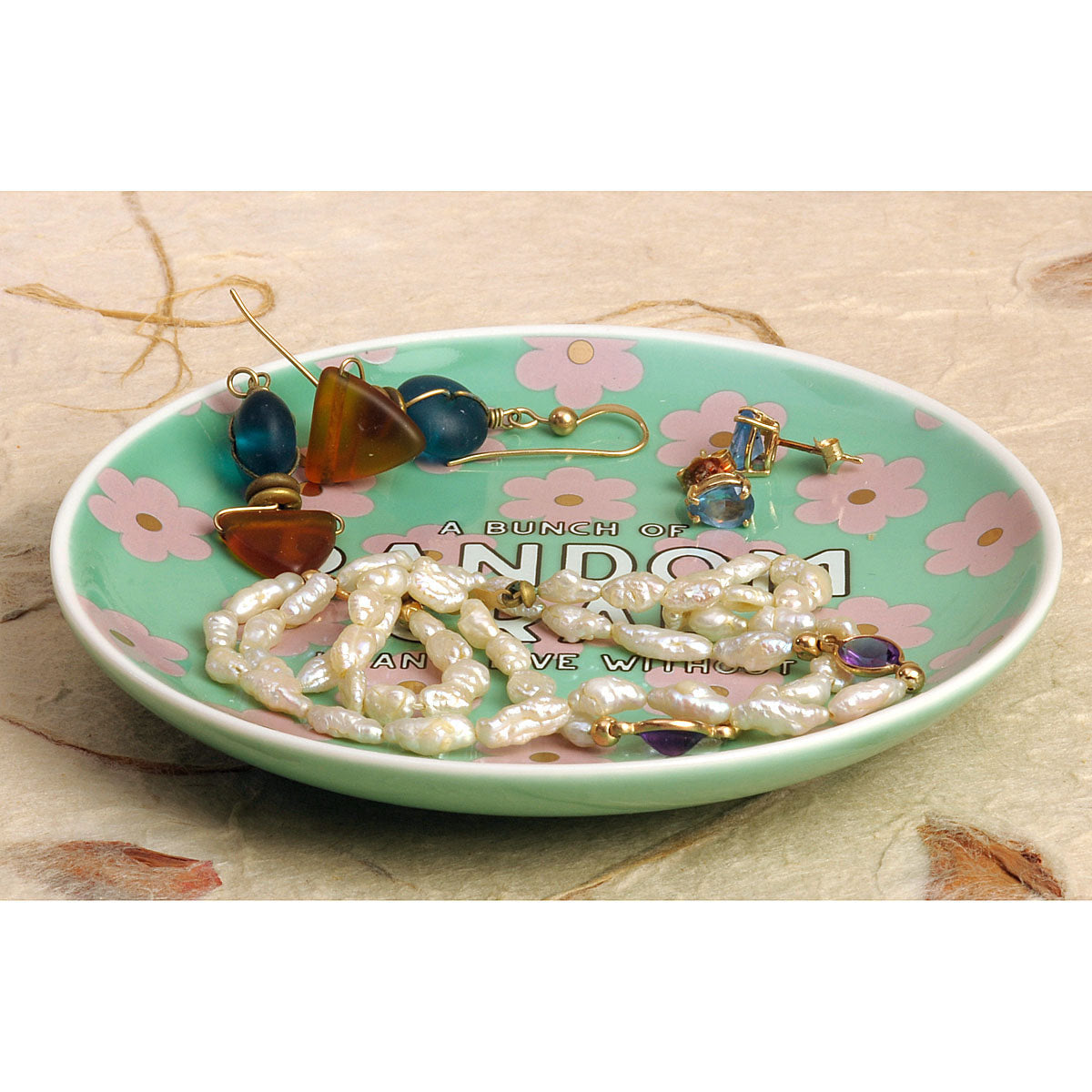 Random Crap ceramic trinket dish or jewelry dish - GG