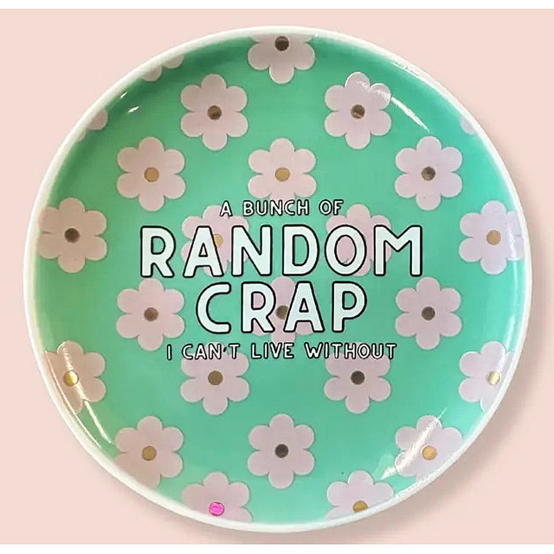 Random Crap ceramic trinket dish or jewelry dish - GG