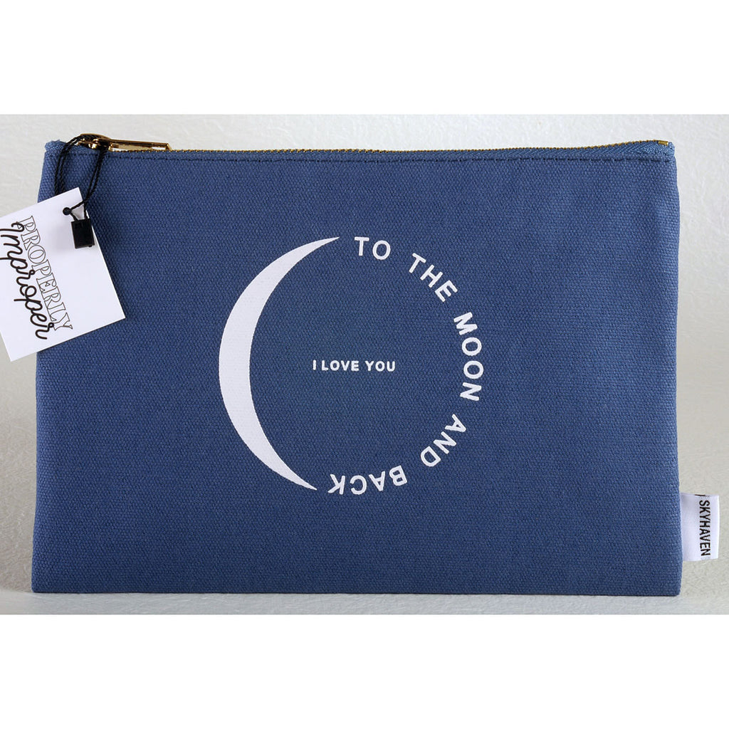 Love You to the Moon CANVAS POUCH - GG