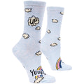 Women's Crew Socks - Up Yours  - Blue Q