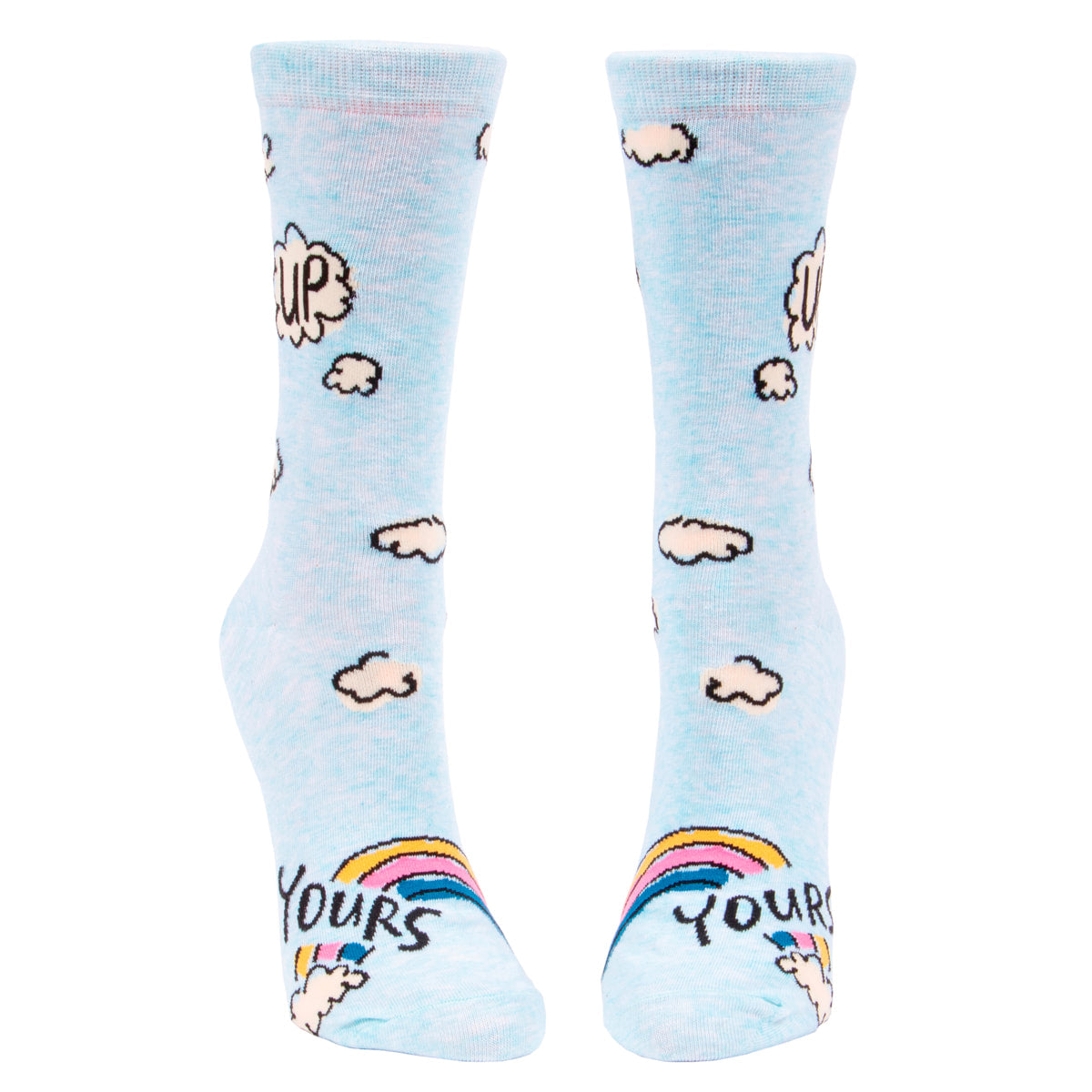 Women's Crew Socks - Up Yours  - Blue Q