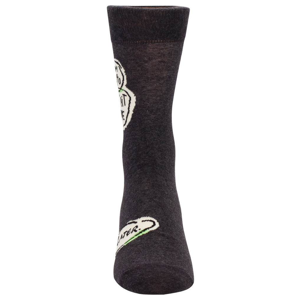 MEN's Crew Sock  - I'll Get Shit Done Later- Blue Q