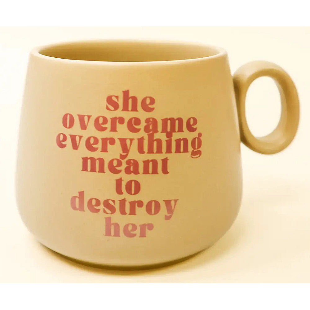 SALE She Ovecame Cappuccino Mug- GG