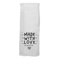 Made With Love Hang Tight Cotton Towel with pull through loop - by Twisted Wares