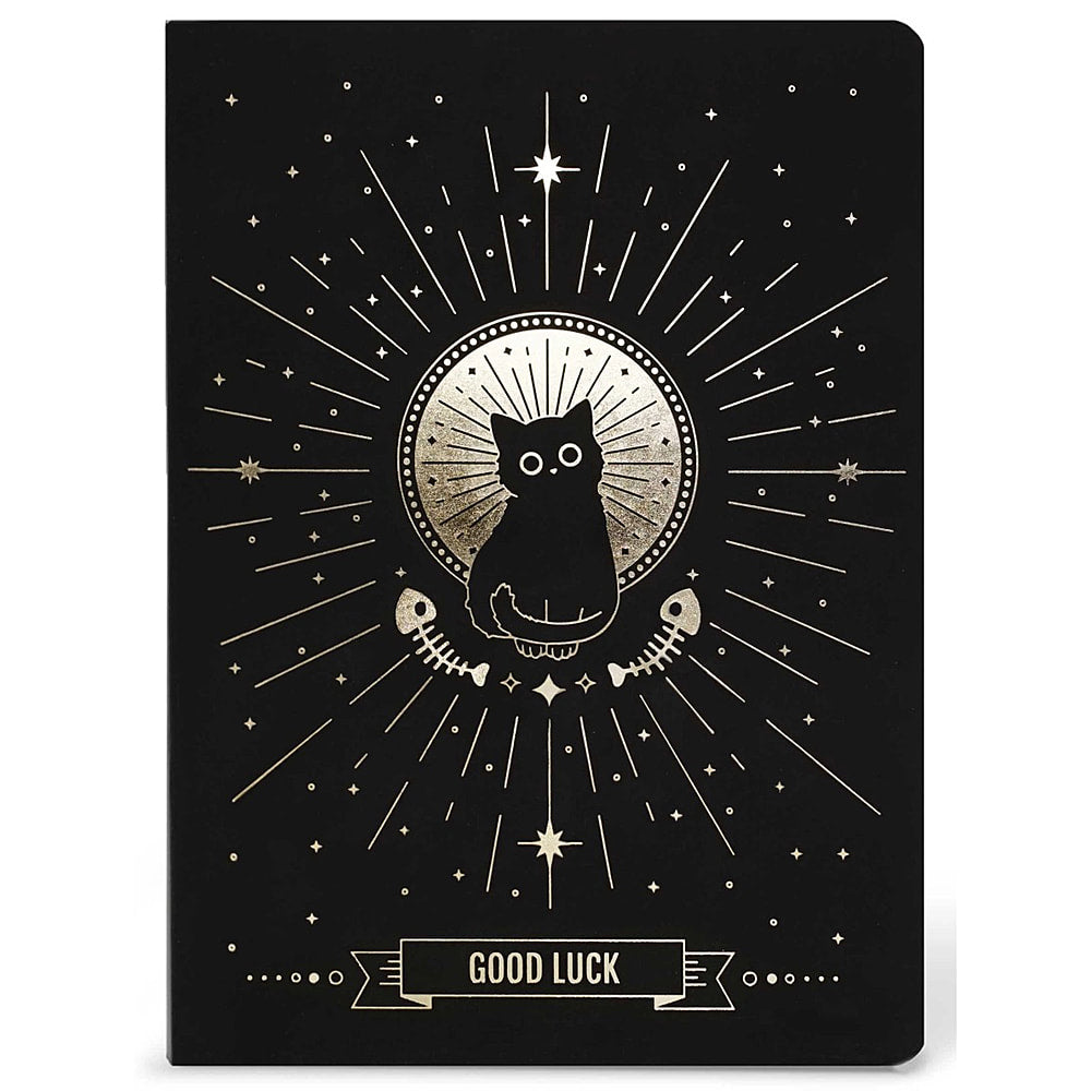 Good Luck Cat MINI Lined Hardcover Notebook Journal - 7" x 5.2" - EE