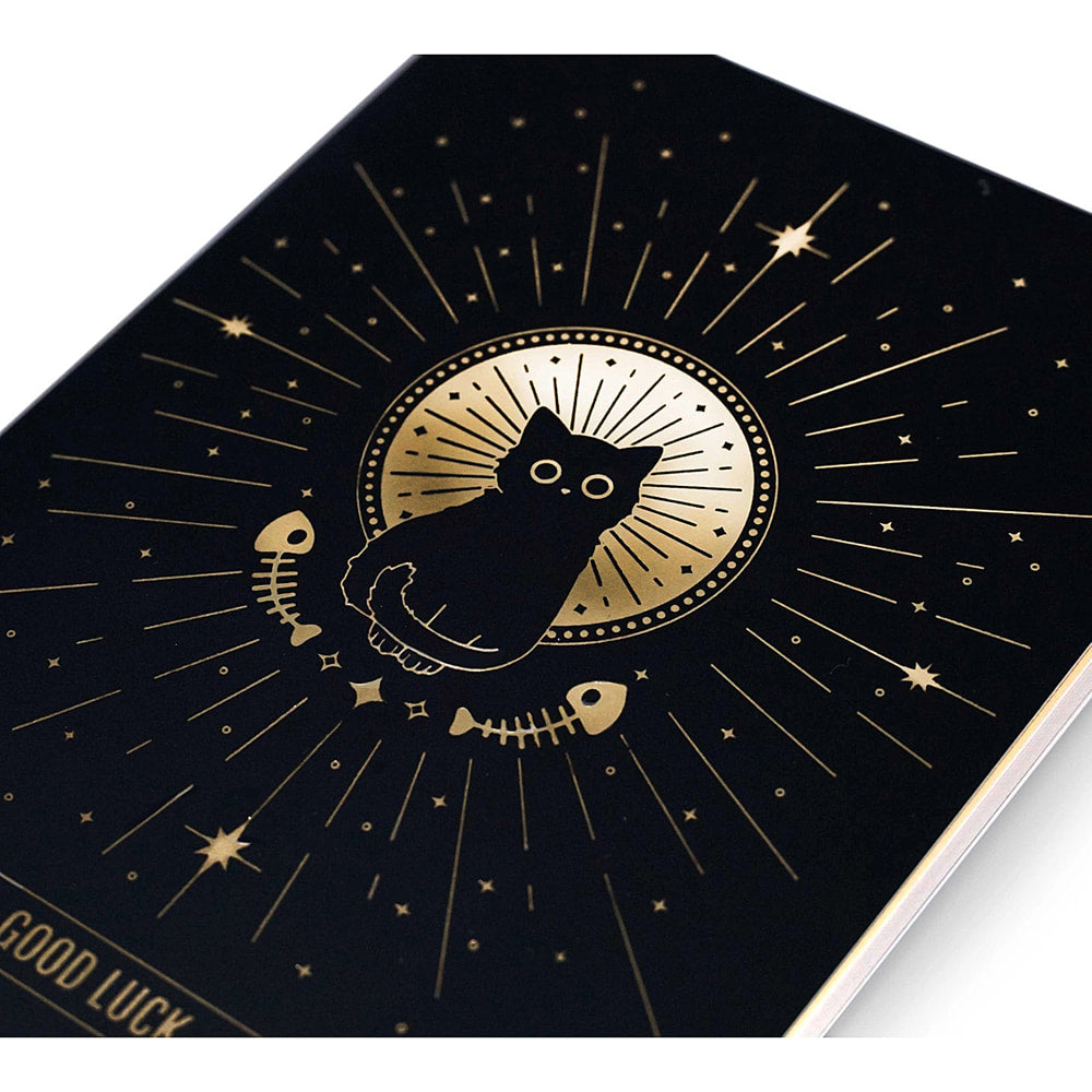 Good Luck Cat MINI Lined Hardcover Notebook Journal - 7" x 5.2" - EE