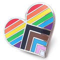 LGBTQ Progress Pride heart enamel pin - EE
