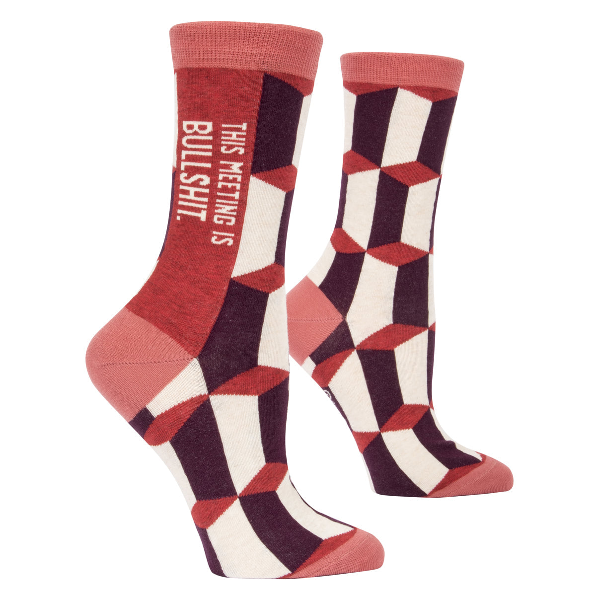 Women's Crew Socks -  This Meeting is Bullshit - Blue Q
