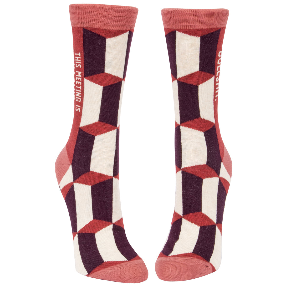 Women's Crew Socks -  This Meeting is Bullshit - Blue Q